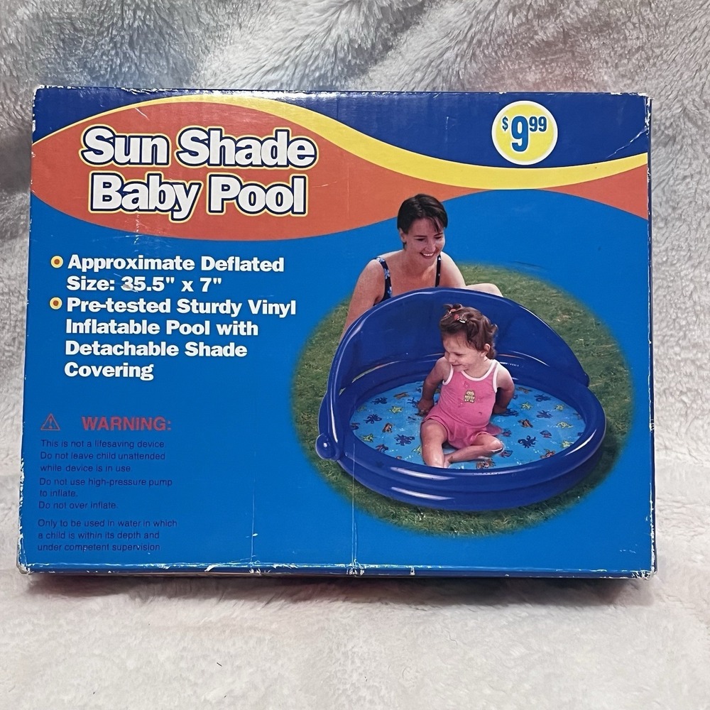 Vintage Rite Aid Corp Sun Shade Baby Pool - Factory Sealed In Box NIB 35.5" X 7"
